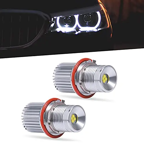 

A04 Angel Eyes Lamp Halo Ring Light Bulb 40W Marker Light White Replacement for BMW E87 E39 M5 M6 E83 X3 E60 E63 E65 E66 E53 X5