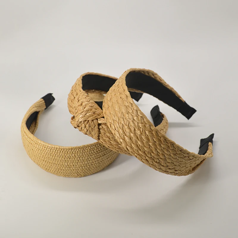 Vintage Women Hairbands Straw Weaving Knotted Headband Bohemian Wide Cross Knot Hair Bands Hoop Bezel Handmade Hair Accessories
Vintage Women Hairbands Straw Weaving Knotted Headband Bohemian Wide Cross Knot Hair Bands Hoop Bezel Handmade Hair Accessories