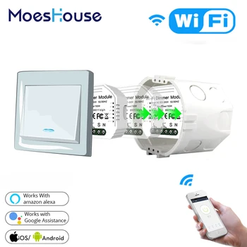 DIY Smart WiFi Light LED Dimmer Switch Smart Life/Tuya APP Remote Control 1/2 Way Switch,Works with Alexa Echo Google Home
DIY Smart WiFi Light LED Dimmer Switch Smart Life/Tuya APP Remote Control 1/2 Way Switch,Works with Alexa Echo Google Home