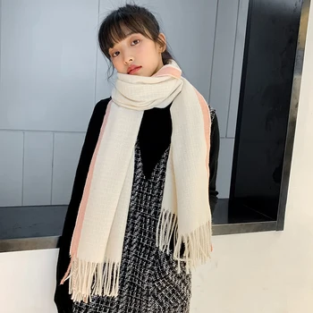 2020New Autumn and winter Color matching Tassels Scarf Korean style Solid color with any color Shawl thickening keep warm
2020New Autumn and winter Color matching Tassels Scarf Korean style Solid color with any color Shawl thickening keep warm