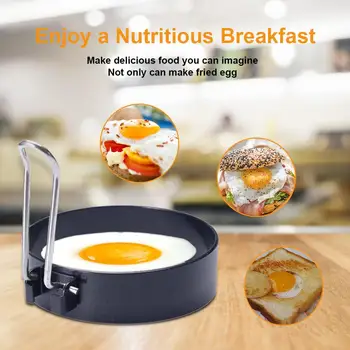 Black 4pcs Mould Round Egg Omelet Round Egg Pancake Maker Mold Household Frier Silicone Egg Maker Molds Egg Ring Creative
Black 4pcs Mould Round Egg Omelet Round Egg Pancake Maker Mold Household Frier Silicone Egg Maker Molds Egg Ring Creative