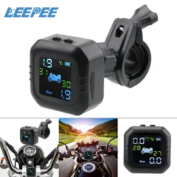 LEEPEE Wireless Motorcycle TPMS LCD Display Moto Tire Pressure Tyre Temperature Monitoring Alarm System with 2 External Sensors 
LEEPEE Wireless Motorcycle TPMS LCD Display Moto Tire Pressure Tyre Temperature Monitoring Alarm System with 2 External Sensors