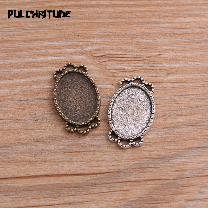 PULCHRITUDE 10pcs New product 13*18mm Inner Size Two Color Metal Alloy Simple Oval Cabochon Pendant Setting Jewelry Findings
PULCHRITUDE 10pcs New product 13*18mm Inner Size Two Color Metal Alloy Simple Oval Cabochon Pendant Setting Jewelry Findings