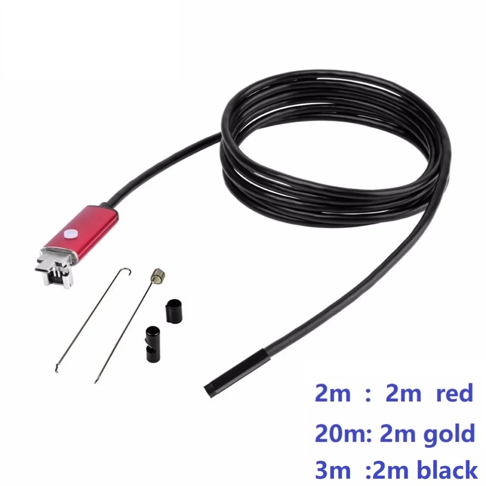 LESHP 2M 7mm Lens USB Inspection Camera Waterproof 6 LEDs Mini USB Endoscope Borescope Tube For Android PC Computer TOP 2 in 1
LESHP 2M 7mm Lens USB Inspection Camera Waterproof 6 LEDs Mini USB Endoscope Borescope Tube For Android PC Computer TOP 2 in 1