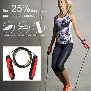 Bearing Jump Rope Tangle-Free Jumping Rope Adjustable Fast Speed Counting Jump Rope Skipping Wire Fittness Gear Drop shipping
Bearing Jump Rope Tangle-Free Jumping Rope Adjustable Fast Speed Counting Jump Rope Skipping Wire Fittness Gear Drop shipping