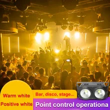 2pcs*100w Led Combination Blinder Light 2Eyes Cob Led Wash Light DMX512 Stage Light Cool and Warm White Professional DJ Lamp
2pcs*100w Led Combination Blinder Light 2Eyes Cob Led Wash Light DMX512 Stage Light Cool and Warm White Professional DJ Lamp
