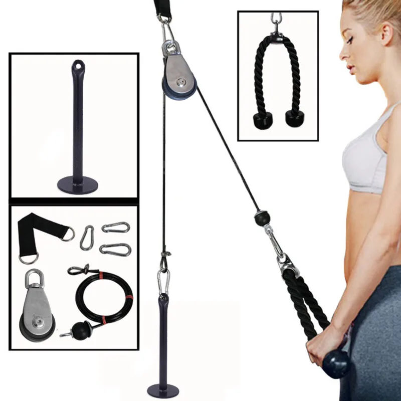 DIY Gym Pulley Cable Machine Attachment System Loading Pin Lifting Workout Arm Biceps Triceps Hand Training Equipment
DIY Gym Pulley Cable Machine Attachment System Loading Pin Lifting Workout Arm Biceps Triceps Hand Training Equipment