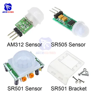 HC-SR501 HC-SR505 Adjust IR Pyroelectric Infrared Motion Detection Module AM312 Module Motion Sensor SR501 Bracket for Arduino
HC-SR501 HC-SR505 Adjust IR Pyroelectric Infrared Motion Detection Module AM312 Module Motion Sensor SR501 Bracket for Arduino