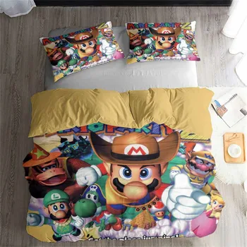 HELENGILI 3D Bedding Set Mario Party Print Duvet Cover Set Bedcloth with Pillowcase Bed Set Home Textiles #MLA33
HELENGILI 3D Bedding Set Mario Party Print Duvet Cover Set Bedcloth with Pillowcase Bed Set Home Textiles #MLA33