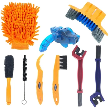 Bike Cleaning Tools Set (9 Pack) Bicycle Clean Brush Kit Suitable for Bike and Folding Bike Chain/Crank/Sprcket/Tire Corner Rust
Bike Cleaning Tools Set (9 Pack) Bicycle Clean Brush Kit Suitable for Bike and Folding Bike Chain/Crank/Sprcket/Tire Corner Rust