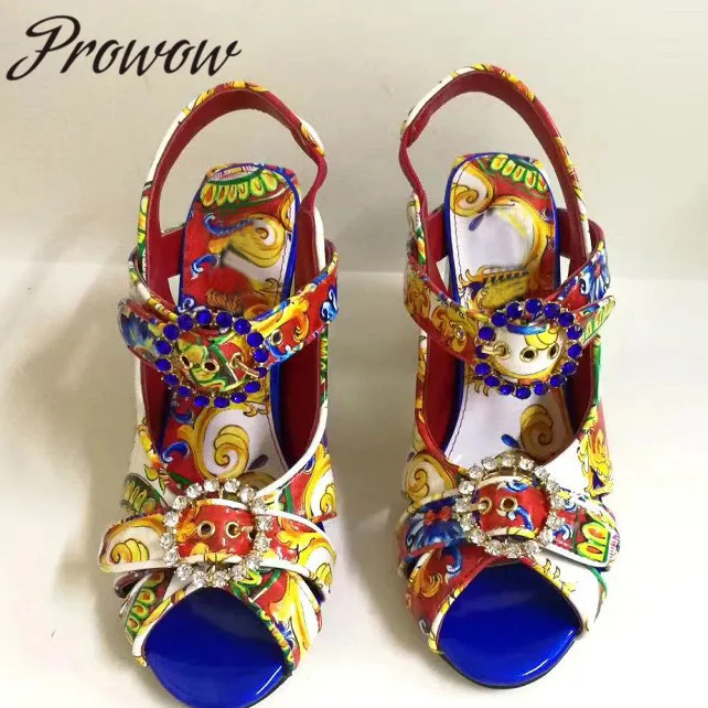 Prowow New Spring Summer Exotic Bohemian Beach Vacation Sandals Open Toe Crystal Ankle Strap HIgh Heel Sandals Shoes Women
Prowow New Spring Summer Exotic Bohemian Beach Vacation Sandals Open Toe Crystal Ankle Strap HIgh Heel Sandals Shoes Women
