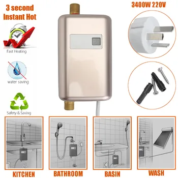Electric Water Heater Instant Mini Tankless Instant Electric Hot Water Heater Temperature Display Universal 220V
Electric Water Heater Instant Mini Tankless Instant Electric Hot Water Heater Temperature Display Universal 220V