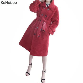 KoHuiJoo Autumn Winter Real Lamb Fur Coat Women Double Breasted Slim Long Fur Wool Jacket Warm Outwear Suede Leather Liner
KoHuiJoo Autumn Winter Real Lamb Fur Coat Women Double Breasted Slim Long Fur Wool Jacket Warm Outwear Suede Leather Liner