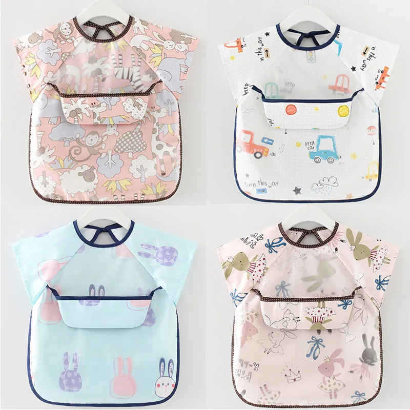 Baby Toddler Long Sleeve Scarf Bib Cute Colorful Cartoon Printing Waterproof Smock Bib Boys Girls Burp Cloth Feeding Accessories
Baby Toddler Long Sleeve Scarf Bib Cute Colorful Cartoon Printing Waterproof Smock Bib Boys Girls Burp Cloth Feeding Accessories