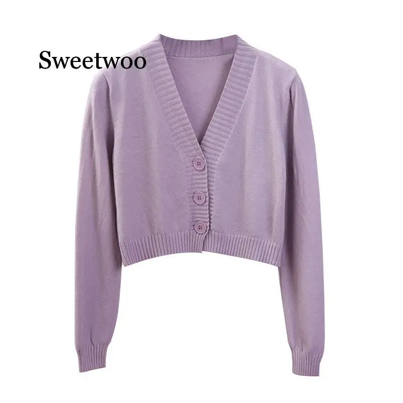 Women's Cropped Cardigan Sweaters Female Black White Short Sweater V Neck Single Breasted Sweater Woman Knitted Cardigan
Women's Cropped Cardigan Sweaters Female Black White Short Sweater V Neck Single Breasted Sweater Woman Knitted Cardigan