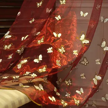 Butterfly Embroidered Pastoral Fresh Modern Blue and Red Curtains Drape Panel Sheer Tulle For Living Room Kids Bedroom Kitchen
Butterfly Embroidered Pastoral Fresh Modern Blue and Red Curtains Drape Panel Sheer Tulle For Living Room Kids Bedroom Kitchen