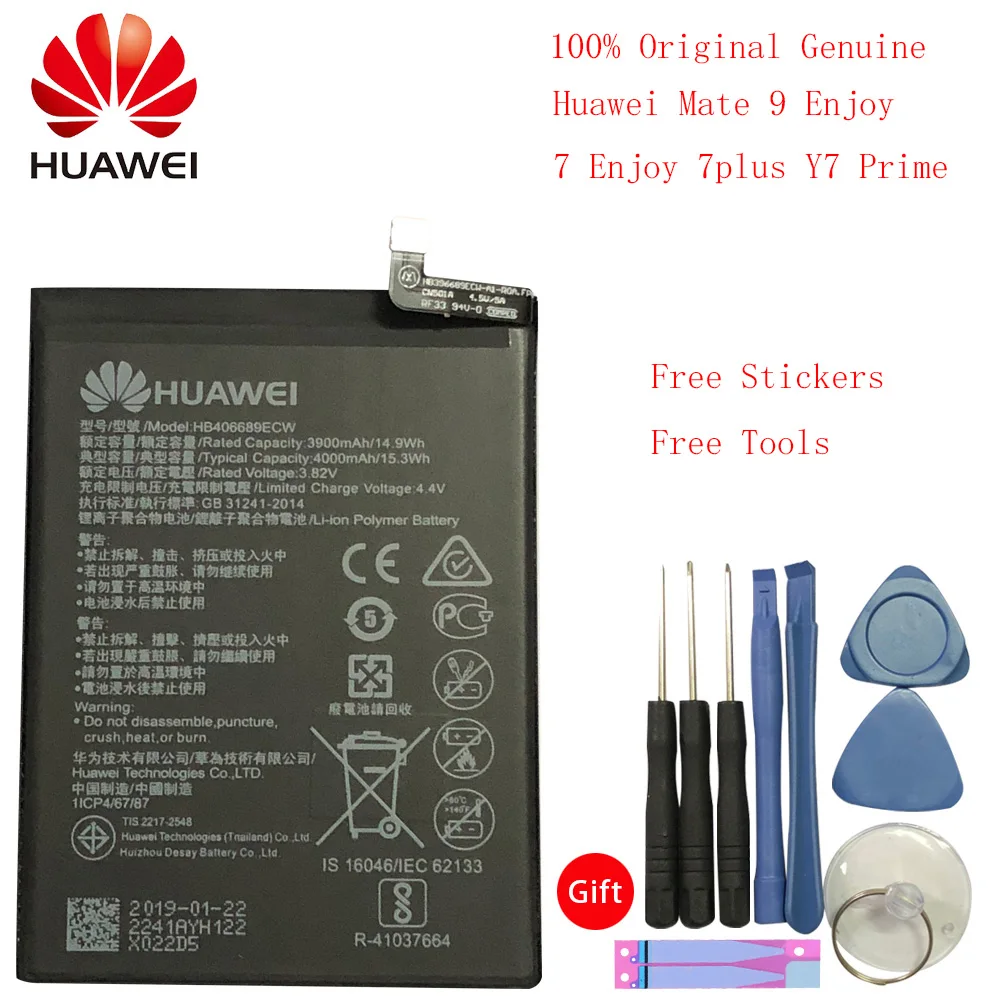 New Original HB406689ECW 4000mAh Rechargeable Li-ion Phone battery For Huawei Enjoy 7 Enjoy 7plus Y7 Prime Smart Mobile Phone
New Original HB406689ECW 4000mAh Rechargeable Li-ion Phone battery For Huawei Enjoy 7 Enjoy 7plus Y7 Prime Smart Mobile Phone