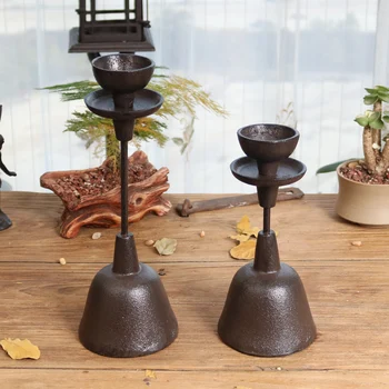 Retro Rustic Small Large Bell Cast Iron Candle Lamp European Home Tabletop Decor Handmade Heavy Iron Candle Holders
Retro Rustic Small Large Bell Cast Iron Candle Lamp European Home Tabletop Decor Handmade Heavy Iron Candle Holders