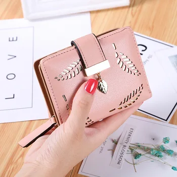 2020 Women Short Wallets Zipper Clasp Openwork Leaf Buckle Small Wallet PU Leather Coin Card Holder Female Purse Clutch Bag
2020 Women Short Wallets Zipper Clasp Openwork Leaf Buckle Small Wallet PU Leather Coin Card Holder Female Purse Clutch Bag