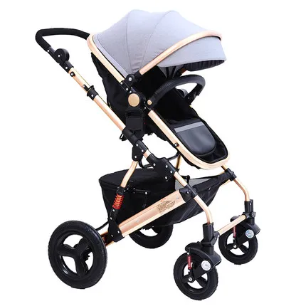 Baby stroller high landscape can sit reclining two-way folding four-wheel shock newborn baby stroller
Baby stroller high landscape can sit reclining two-way folding four-wheel shock newborn baby stroller