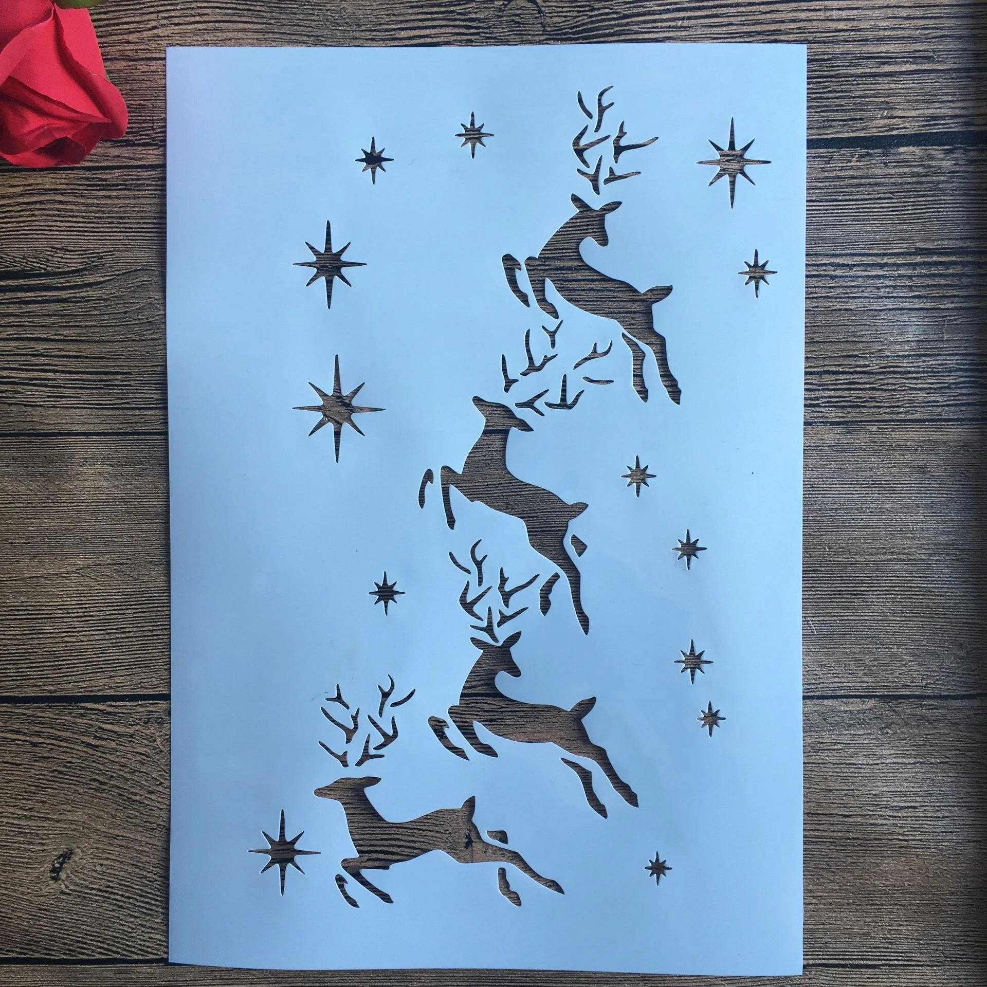 A4 29 * 21cm Christmas deer DIY Stencils Wall Painting Scrapbook Coloring Embossing Album Decorative Paper Card Template,fabric
A4 29 * 21cm Christmas deer DIY Stencils Wall Painting Scrapbook Coloring Embossing Album Decorative Paper Card Template,fabric