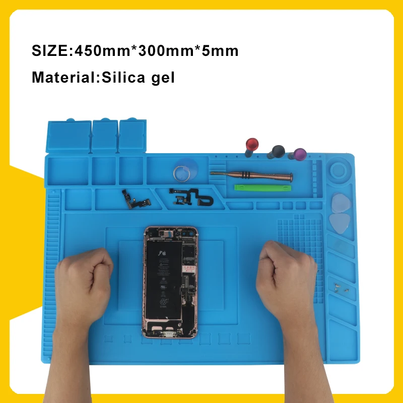 Silica Gel Heat Insulation Working Mat for Mobile Phone Repair Pad Heat-resistant Repair Insulation Pad Insulator Pad
Silica Gel Heat Insulation Working Mat for Mobile Phone Repair Pad Heat-resistant Repair Insulation Pad Insulator Pad