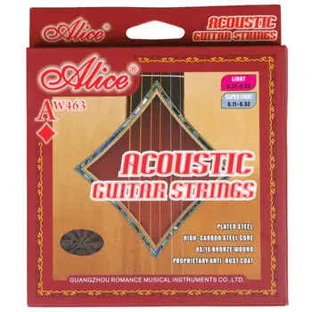 Alice AW463L/SL Light (11-52) or Super Light (12-53) Acoustic Guitar Strings Coated 85/15 Bronze Wound Strings
Alice AW463L/SL Light (11-52) or Super Light (12-53) Acoustic Guitar Strings Coated 85/15 Bronze Wound Strings