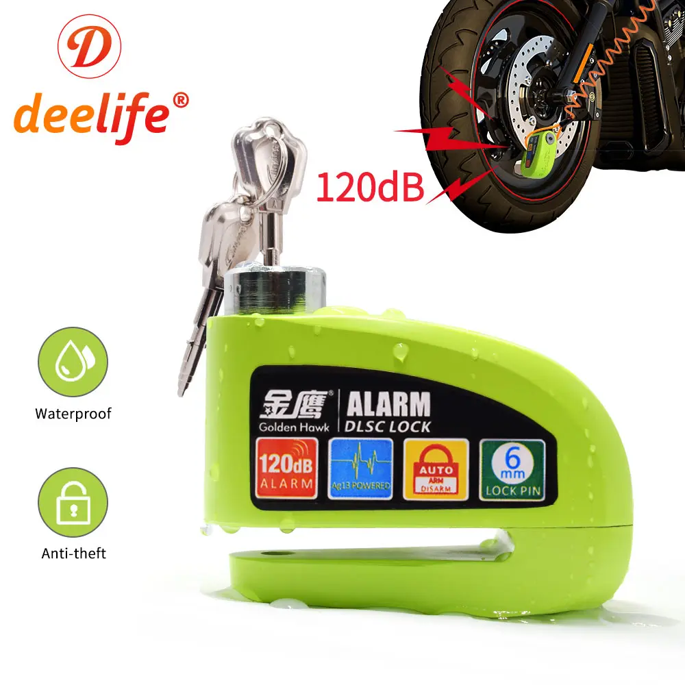 

Deelife Motorcycle Lock Scooter Anti-Theft Disk Disc Brake Lock Security Moto Alarm