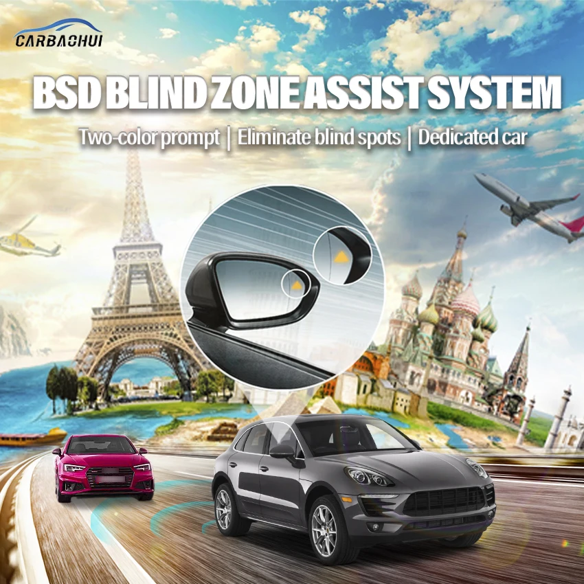 

Millimeter Wave Radar blind spot detection system BSD BSA BSM Monitoring Change Lane Parking assist For Porsche Macan 2012-2021
