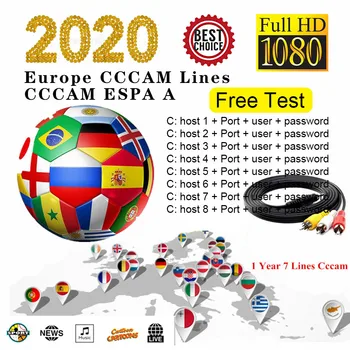 CCCams 7 lines for Satellite tv Receiver lines FULL HD DVB-S2 Support via USB Wifi Support Spain Italy German Portugal Europe
CCCams 7 lines for Satellite tv Receiver lines FULL HD DVB-S2 Support via USB Wifi Support Spain Italy German Portugal Europe