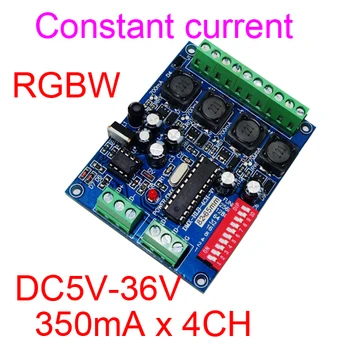 4-channel DMX512 decoder board, 4CH DMX constant current control board module RGBW drive 350mA FOR LED lamp light Controller
4-channel DMX512 decoder board, 4CH DMX constant current control board module RGBW drive 350mA FOR LED lamp light Controller