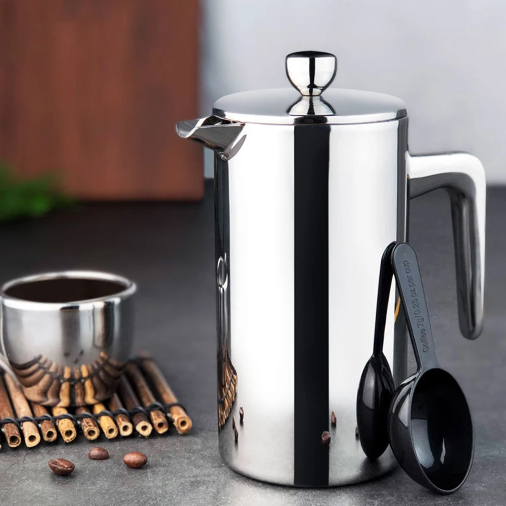 350/800/1000ml Kitchen French Cafe Stainless Steel Kettle Coffee Maker Manual Home Handheld Double Layer Percolator Press Office
350/800/1000ml Kitchen French Cafe Stainless Steel Kettle Coffee Maker Manual Home Handheld Double Layer Percolator Press Office