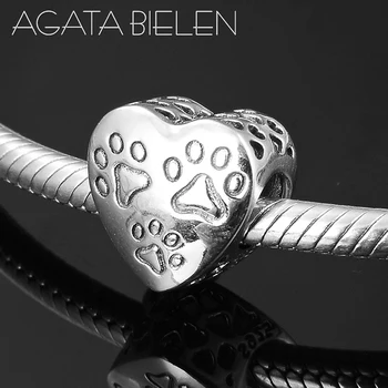 Pet love Heart Dog paw print 925 Sterling Silver Beads for Women Accessories fit Original Pandora Charm Bracelets Bangles DIY
Pet love Heart Dog paw print 925 Sterling Silver Beads for Women Accessories fit Original Pandora Charm Bracelets Bangles DIY