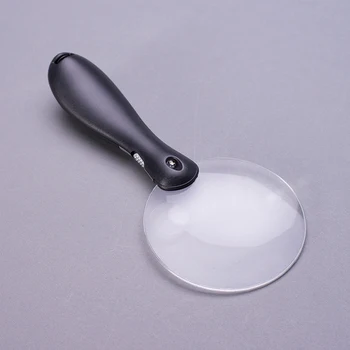 2.5X 5X Optical Glass LED Illuminated Low Vision Reading Magnifier 98mm Dual Lens Magnifying Glass With LED Lights Handle
2.5X 5X Optical Glass LED Illuminated Low Vision Reading Magnifier 98mm Dual Lens Magnifying Glass With LED Lights Handle