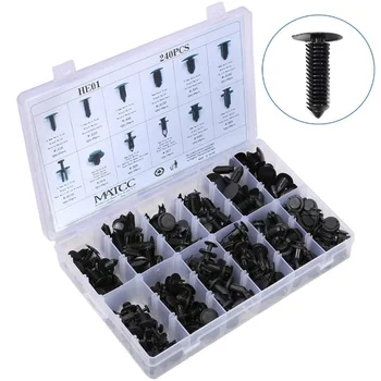 240Pcs Car Vehicle Plastic Rivets Universal Auto Car Bumper Clips Retainer Fastener Door Snap Panel Fender Car Accessories
240Pcs Car Vehicle Plastic Rivets Universal Auto Car Bumper Clips Retainer Fastener Door Snap Panel Fender Car Accessories