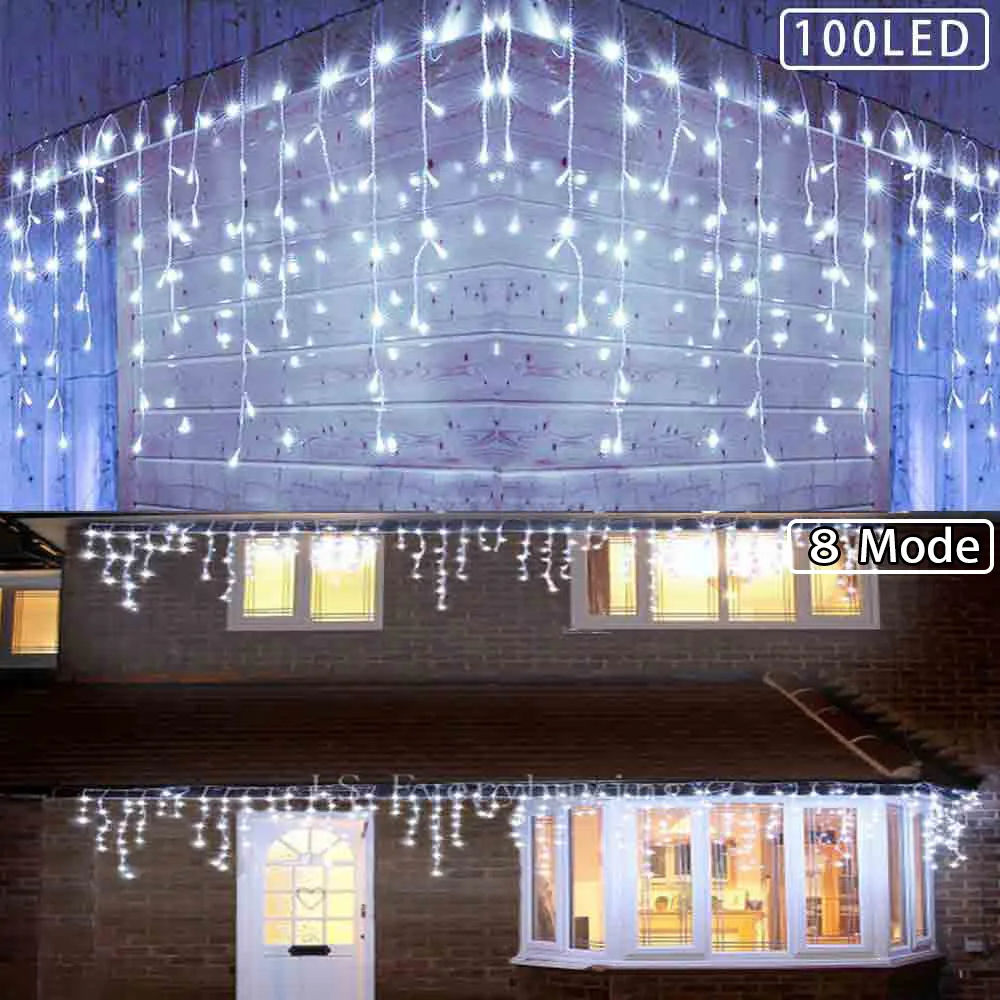 100Leds Safe Voltage Icicle String Lights, Window Curtain Icicle String Light for Wedding Party Home Garden Outdoor Indoor Wall
100Leds Safe Voltage Icicle String Lights, Window Curtain Icicle String Light for Wedding Party Home Garden Outdoor Indoor Wall