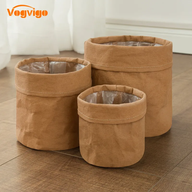 VOGVIGO Waterproof Eco-friendly Kraft Paper Flower Pot Holder Reuseable Plant Pot Drouble Multifunction Desktop Home Storage Bag
VOGVIGO Waterproof Eco-friendly Kraft Paper Flower Pot Holder Reuseable Plant Pot Drouble Multifunction Desktop Home Storage Bag