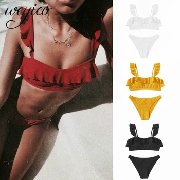 Bikini Set Ruffle Solid Swimwear Sexy Swimming Suit For Women Flouncing Brazilian Bathing Suit Female Swimsuit Bikini 2020 XXL
Bikini Set Ruffle Solid Swimwear Sexy Swimming Suit For Women Flouncing Brazilian Bathing Suit Female Swimsuit Bikini 2020 XXL