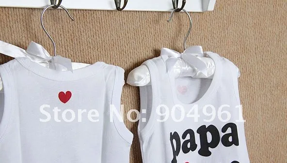 Baby clothes baby shirt/T-Shirt boy & girl tops PaPa MaMa love Me tank top10pcs/lot