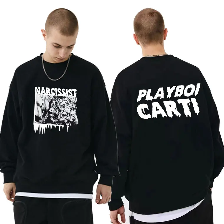 Свитшот Playboi Carti в стиле Харадзюку качественный Мужской пуловер 2pac Rap оверсайз