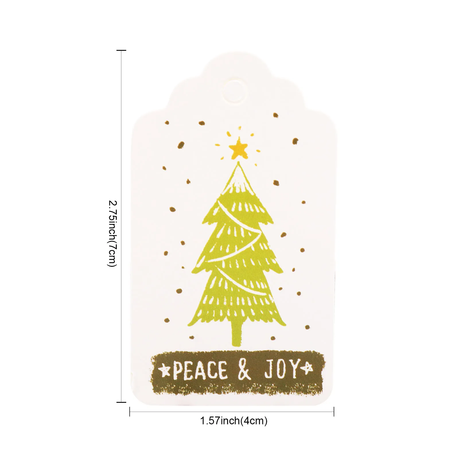 suef 50pcs/lot merry christmas diy unique gift tags joy to world