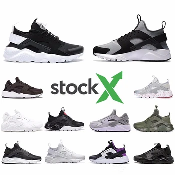 

Stock X huarache IV 4.0 1.0 men running shoes triple black white red silver huaraches men trainers women sports sneakers 36-45