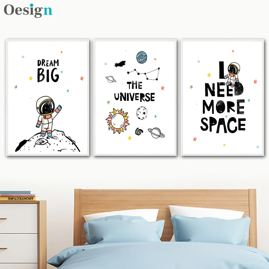 Cartoon Astronaut Rocket Planet Space Wall Art Canvas Painting Nordic Posters And Prints Wall Pictures For Boy Kids Room Decor
Cartoon Astronaut Rocket Planet Space Wall Art Canvas Painting Nordic Posters And Prints Wall Pictures For Boy Kids Room Decor