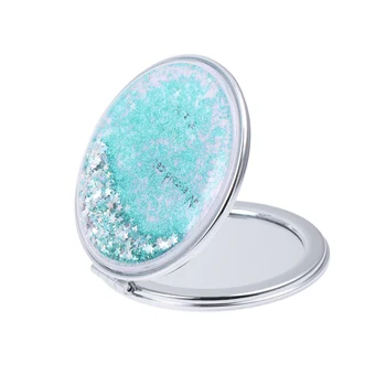 1Pc Portable Folding Cosmetic Mirror Quicksand Mirror Delicate Double-Sided Mirror (Purple Bottom Green Quicksand Fishtail Cat) 
1Pc Portable Folding Cosmetic Mirror Quicksand Mirror Delicate Double-Sided Mirror (Purple Bottom Green Quicksand Fishtail Cat)