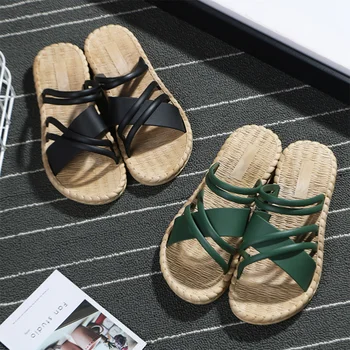 1 Pair of Roman Style Sandals Cross Strap Imitation Straw Rope Summer Shoes Slippers for Women Lady - Size 36 5.5US 3UK 36EU (Bl
1 Pair of Roman Style Sandals Cross Strap Imitation Straw Rope Summer Shoes Slippers for Women Lady - Size 36 5.5US 3UK 36EU (Bl