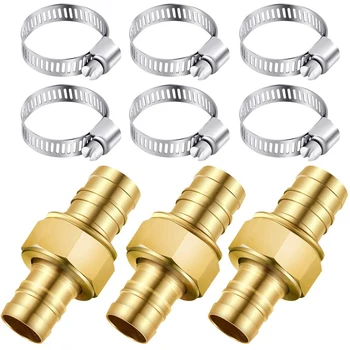 3 Sets 5/8 Inch Brass Garden Hose Repair Kit Mender End Water Hose End Mender Female and Male Hose Connector
3 Sets 5/8 Inch Brass Garden Hose Repair Kit Mender End Water Hose End Mender Female and Male Hose Connector
