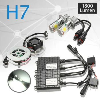 2x 50W H7 LED Car headlight Headlamp Fog Light Kit W/ Ballast Fan 12V 24V 6500k 1800lm
2x 50W H7 LED Car headlight Headlamp Fog Light Kit W/ Ballast Fan 12V 24V 6500k 1800lm
