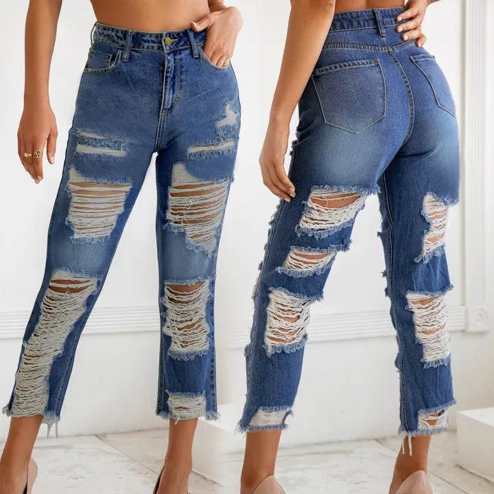 Summer Women High Waist Straight Leg Jeans Sexy Hollow Out Tassel Ripped Jeans Woman Vintage Distressed Cropped Jeans Streetwear
Summer Women High Waist Straight Leg Jeans Sexy Hollow Out Tassel Ripped Jeans Woman Vintage Distressed Cropped Jeans Streetwear