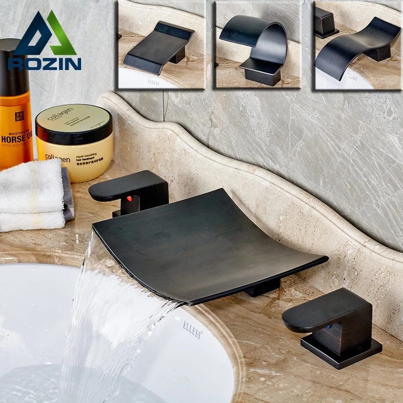 High Quality Bathroom Faucet 3pc Basin Water Taps Two Handles Three Holes Oil Rubbed Bronze Deck Mounted
High Quality Bathroom Faucet 3pc Basin Water Taps Two Handles Three Holes Oil Rubbed Bronze Deck Mounted