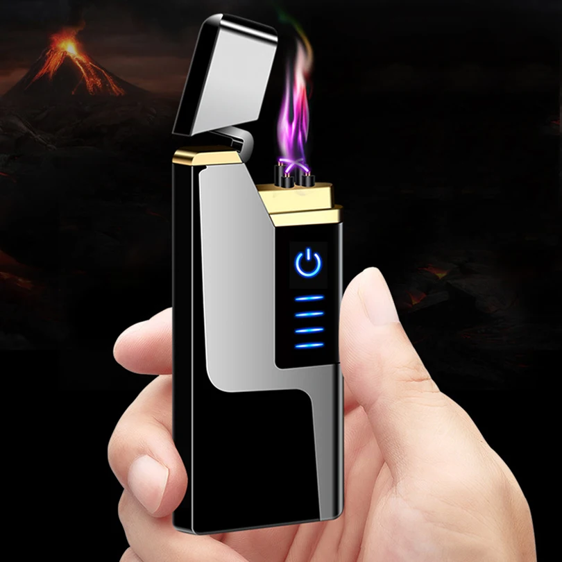 Chiclits новый двойной дуги USB Зажигалка плазменная беспламенная электрическая